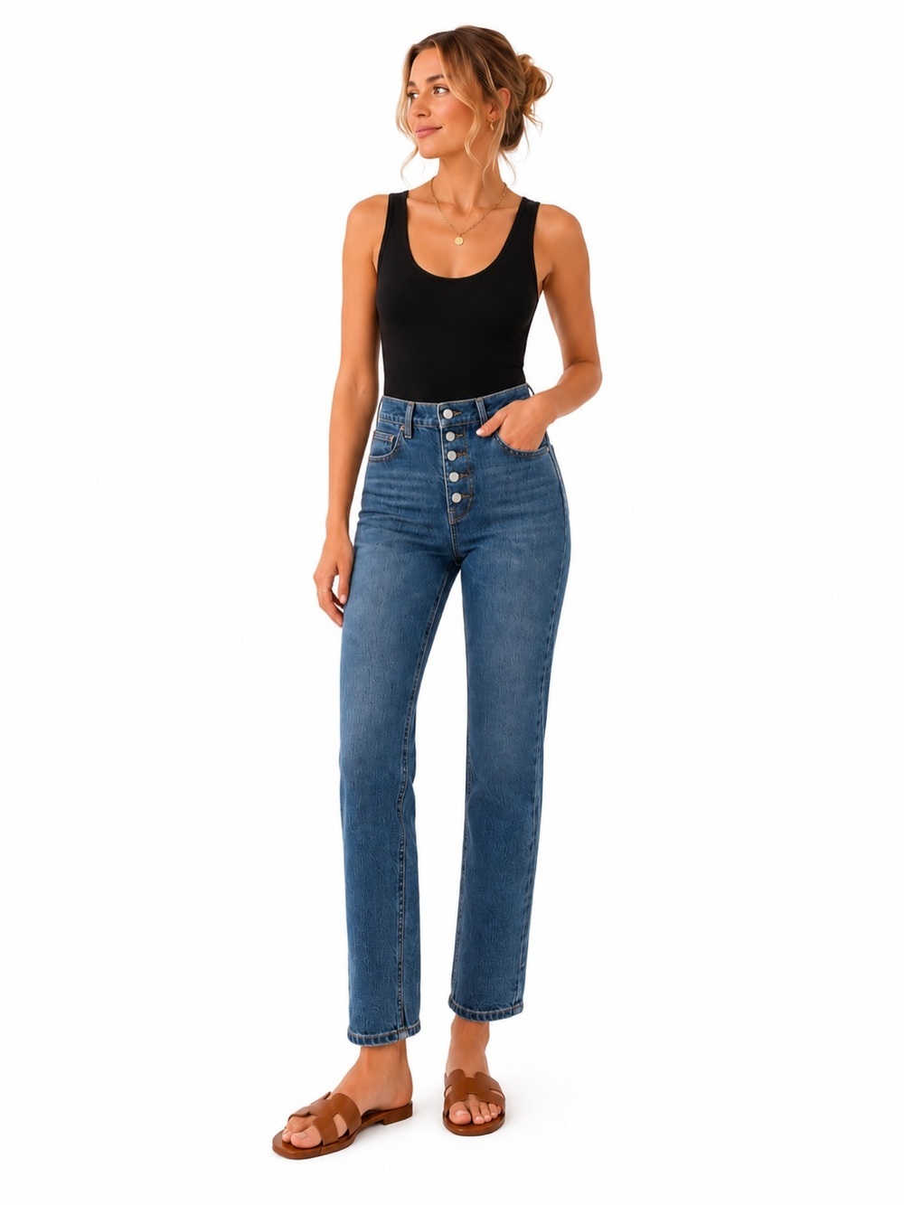 Reformation Cynthia High Rise Straight Jeans Zenia Wash 24 NWT